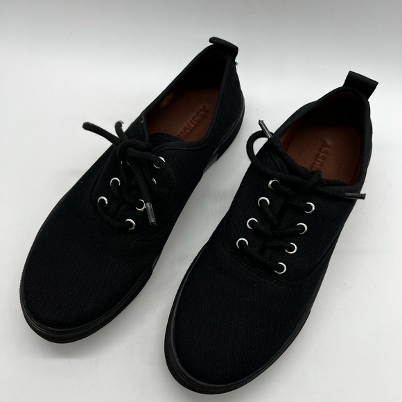 Moussy Classic Black Women's Canvas Sneakers Size 6 - Picture 2 of 15